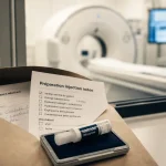 Scanner cervical : injection iodée et dosage créatinine, prévoir 45 minutes