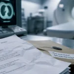 Scanner poumon : salle de radiologie et compte rendu