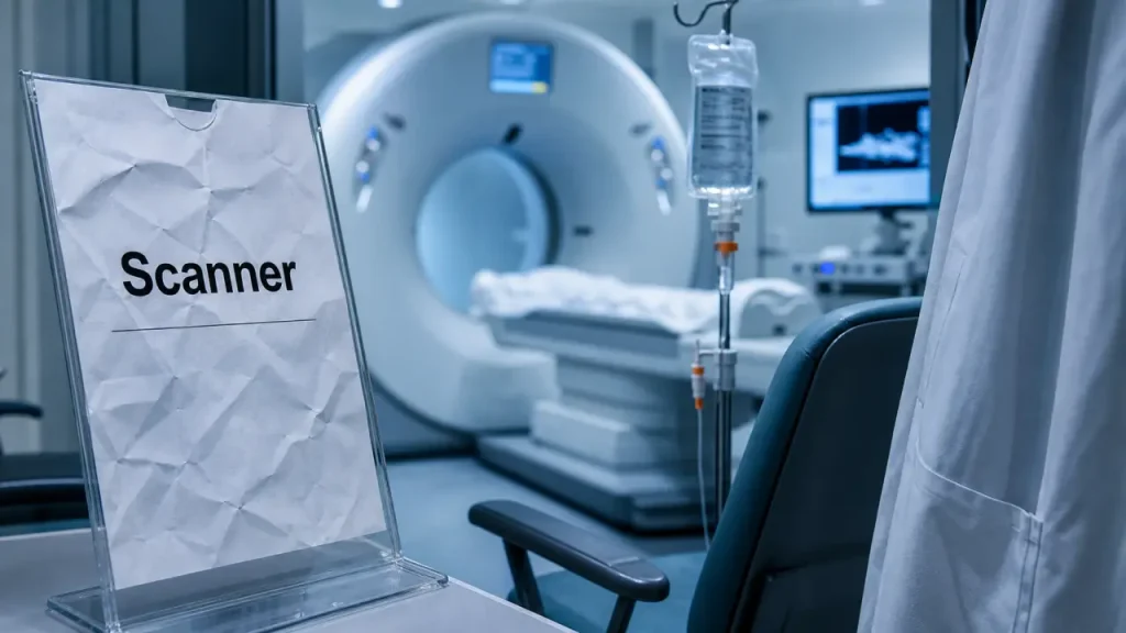 Un scanner se déroule en 10 à 20 minutes, avec une injection parfois prévue