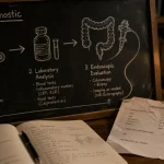 Diagnostiquer la maladie de Crohn : ardoise diagnostic et examens