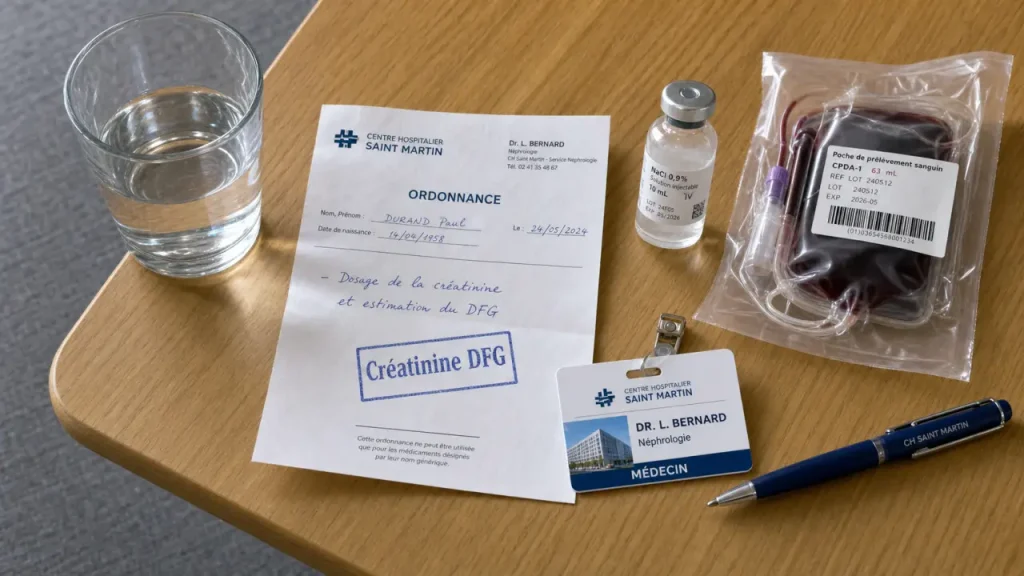 Prise de sang créatinine avant scanner : pas forcément à jeun, mais bien hydraté