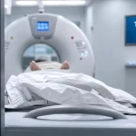 Scanner du rachis lombaire (TDM) sur table d’examen