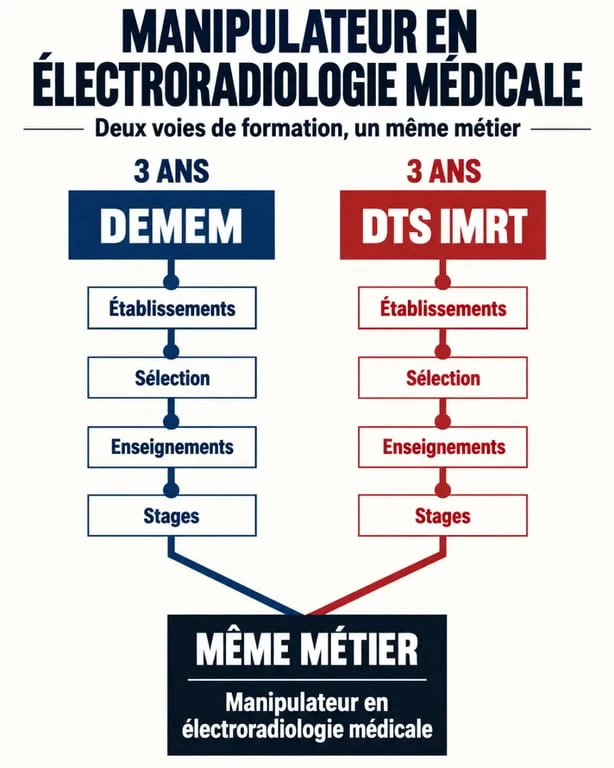 Formation manipulateur radio : comparaison des parcours DEMEM et DTS IMRT