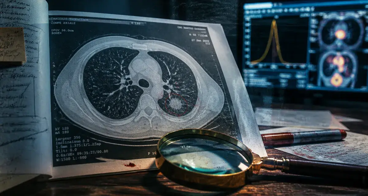 Nodule spiculé au poumon : scanner et diagnostic médical