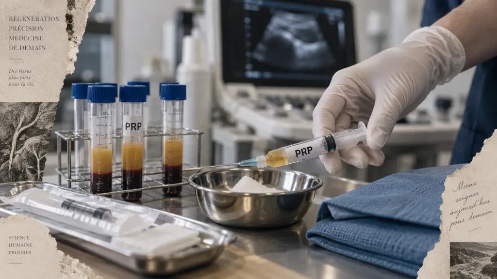 Injection de PRP : un traitement autologue aux effets progressifs et variables