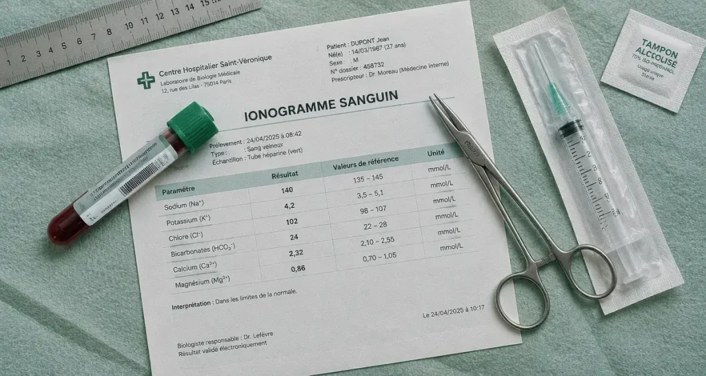 Ionogramme sanguin : les valeurs du sodium et du potassium à surveiller