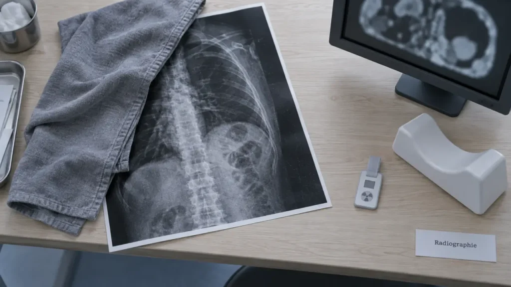 La radiographie explique les os blancs et les poumons noirs, mais pas seulement